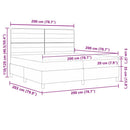 Box spring seng med madras Creme 200 x 200 cm Stof