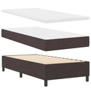 Box spring seng med hovedgærde Mørk Brun 90 x 190 cm Stof