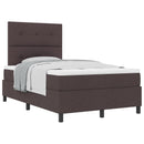 Box spring seng med hovedgærde Mørk Brun 120 x 190 cm Stof