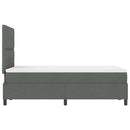 Box spring seng med hovedgærde Mørkegrå 120 x 200 cm Stof