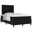 Box spring seng med hovedgærde Sort 120 x 200 cm Stof