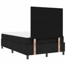 Box spring seng med hovedgærde Sort 120 x 200 cm Stof