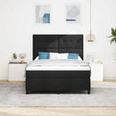 Box spring seng med madras Sort 140 x 200 cm Stof