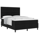 Box spring seng med madras Sort 140 x 200 cm Stof