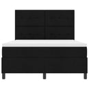 Box spring seng med madras Sort 140 x 200 cm Stof