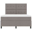 Box spring seng med hovedgærde Gråbrun 140 x 200 cm Stof