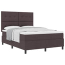 Box spring seng med hovedgærde Mørk Brun 160 x 200 cm Stof