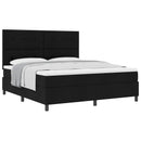 Box spring seng med hovedgærde Sort 180 x 200 cm Stof