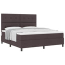 Box spring seng med hovedgærde Mørk Brun 180 x 200 cm Stof
