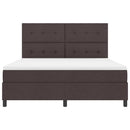 Box spring seng med hovedgærde Mørk Brun 180 x 200 cm Stof