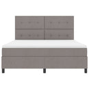 Box spring seng med hovedgærde Gråbrun 180 x 200 cm Stof