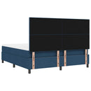 Box spring seng med hovedgærde Blå 180 x 200 cm Stof