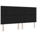 Box spring seng med hovedgærde Sort 200 x 200 cm Stof