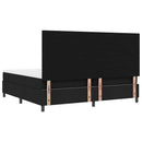 Box spring seng med hovedgærde Sort 200 x 200 cm Stof