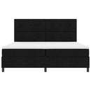 Box spring seng med hovedgærde Sort 200 x 200 cm Stof