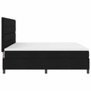 Box spring seng med hovedgærde Sort 200 x 200 cm Stof