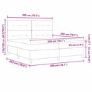 Box spring seng med hovedgærde Sort 200 x 200 cm Stof