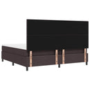 Box spring seng med hovedgærde Mørk Brun 200 x 200 cm Stof
