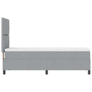 Box spring seng med hovedgærde Lysegrå 80 x 200 cm Stof
