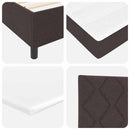 Box spring seng med hovedgærde Mørk Brun 90 x 190 cm Stof
