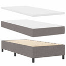 Box spring seng med hovedgærde Gråbrun 100 x 200 cm Stof