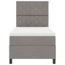 Box spring seng med hovedgærde Gråbrun 100 x 200 cm Stof