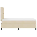 Box spring seng med hovedgærde Creme 100 x 200 cm Stof