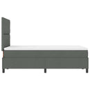 Box spring seng med hovedgærde Mørkegrå 120 x 190 cm Stof