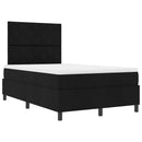 Box spring seng med hovedgærde Sort 120 x 190 cm Stof