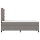 Box spring seng med hovedgærde Gråbrun 120 x 190 cm Stof