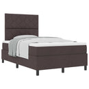 Box spring seng med hovedgærde Mørk Brun 120 x 200 cm Stof