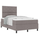 Box spring seng med hovedgærde Gråbrun 120 x 200 cm Stof