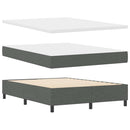 Box spring seng med hovedgærde Mørkegrå 140 x 200 cm Stof