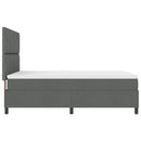 Box spring seng med hovedgærde Mørkegrå 160 x 200 cm Stof