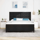 Box spring seng med hovedgærde Sort 180 x 200 cm Stof