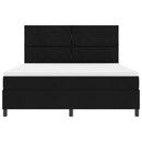 Box spring seng med hovedgærde Sort 180 x 200 cm Stof