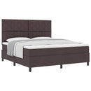 Box spring seng med hovedgærde Mørk Brun 180 x 200 cm Stof
