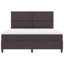 Box spring seng med hovedgærde Mørk Brun 180 x 200 cm Stof