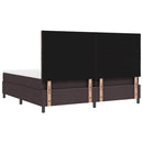 Box spring seng med hovedgærde Mørk Brun 200 x 200 cm Stof