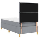 Box spring seng med madras Lysegrå 90 x 190 cm Stof