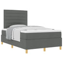 Box spring seng med madras Mørkegrå 120 x 190 cm Stof