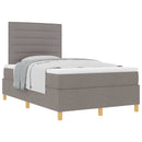 Box spring seng med madras Gråbrun 120 x 190 cm Stof