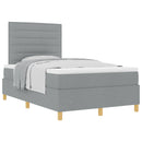 Box spring seng med madras Lysegrå 120 x 200 cm Stof
