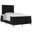 Box spring seng med madras Sort 120 x 200 cm Stof