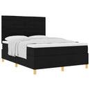 Box spring seng med madras Sort 140 x 200 cm Stof