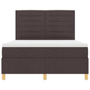 Box spring seng med madras Mørk Brun 140 x 200 cm Stof