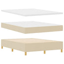 Box spring seng med madras Creme 140 x 200 cm Stof