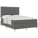 Box spring seng med madras Mørkegrå 160 x 200 cm Stof