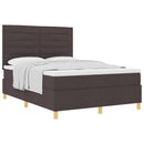 Box spring seng med madras Mørk Brun 160 x 200 cm Stof