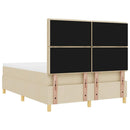 Box spring seng med madras Creme 160 x 200 cm Stof